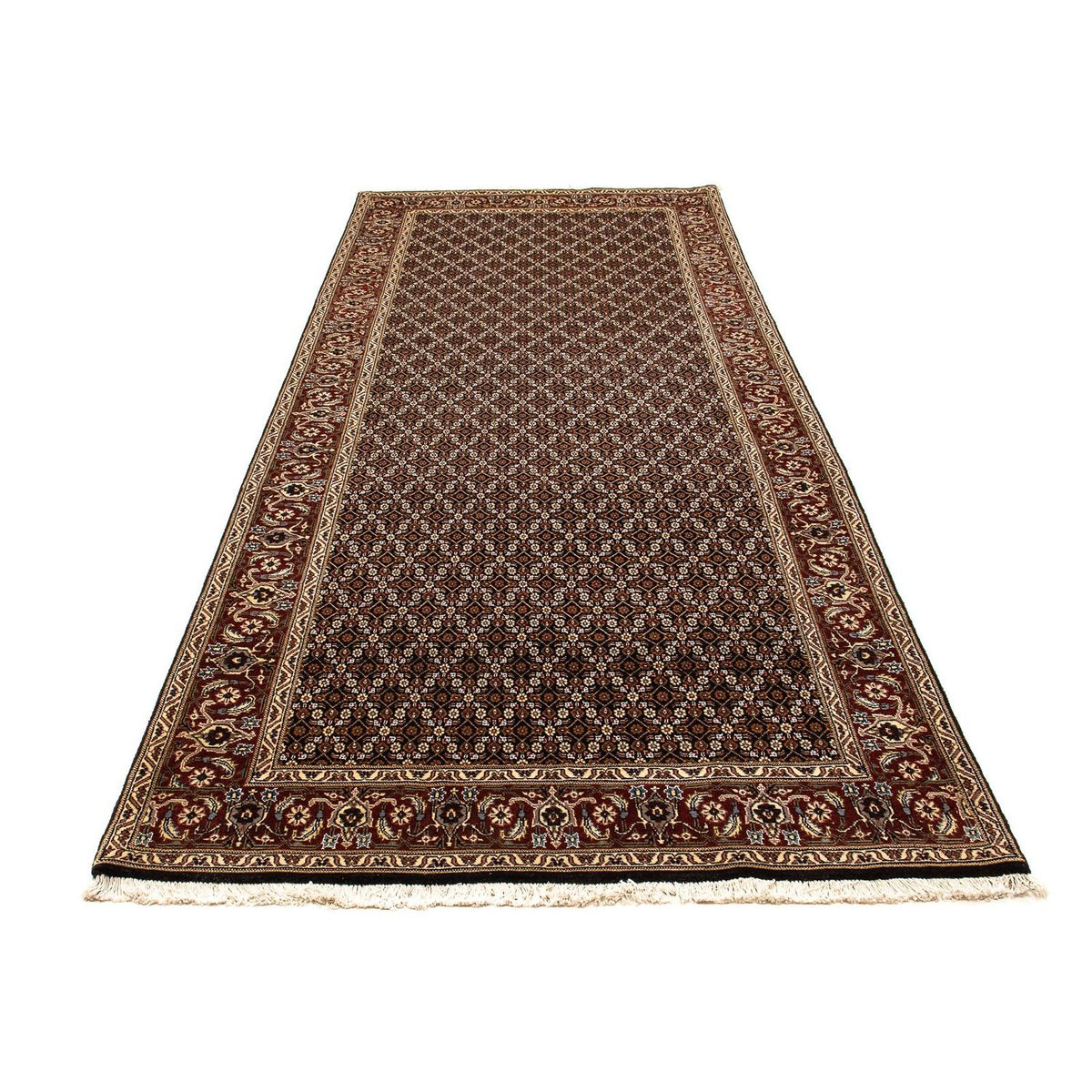 Loper Perzisch tapijt - Tabriz - 336 x 123 cm - veelkleurig