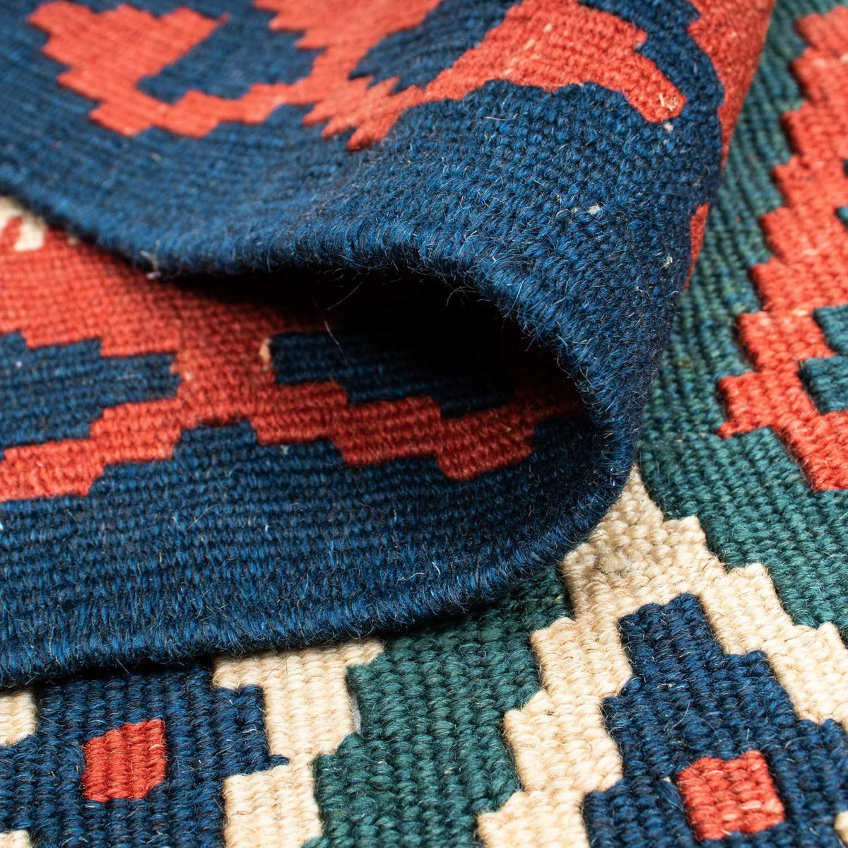 Kelim tapijt - Oosters - 193 x 131 cm - blauw