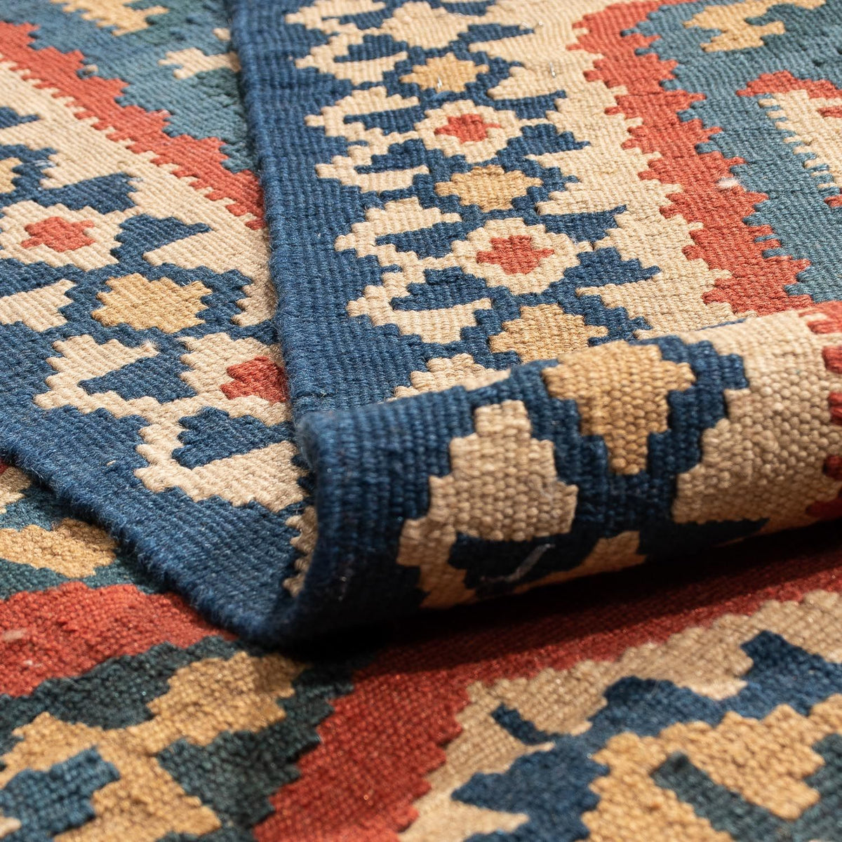 Kelim tapijt - Oosters - 213 x 165 cm - donkerrood