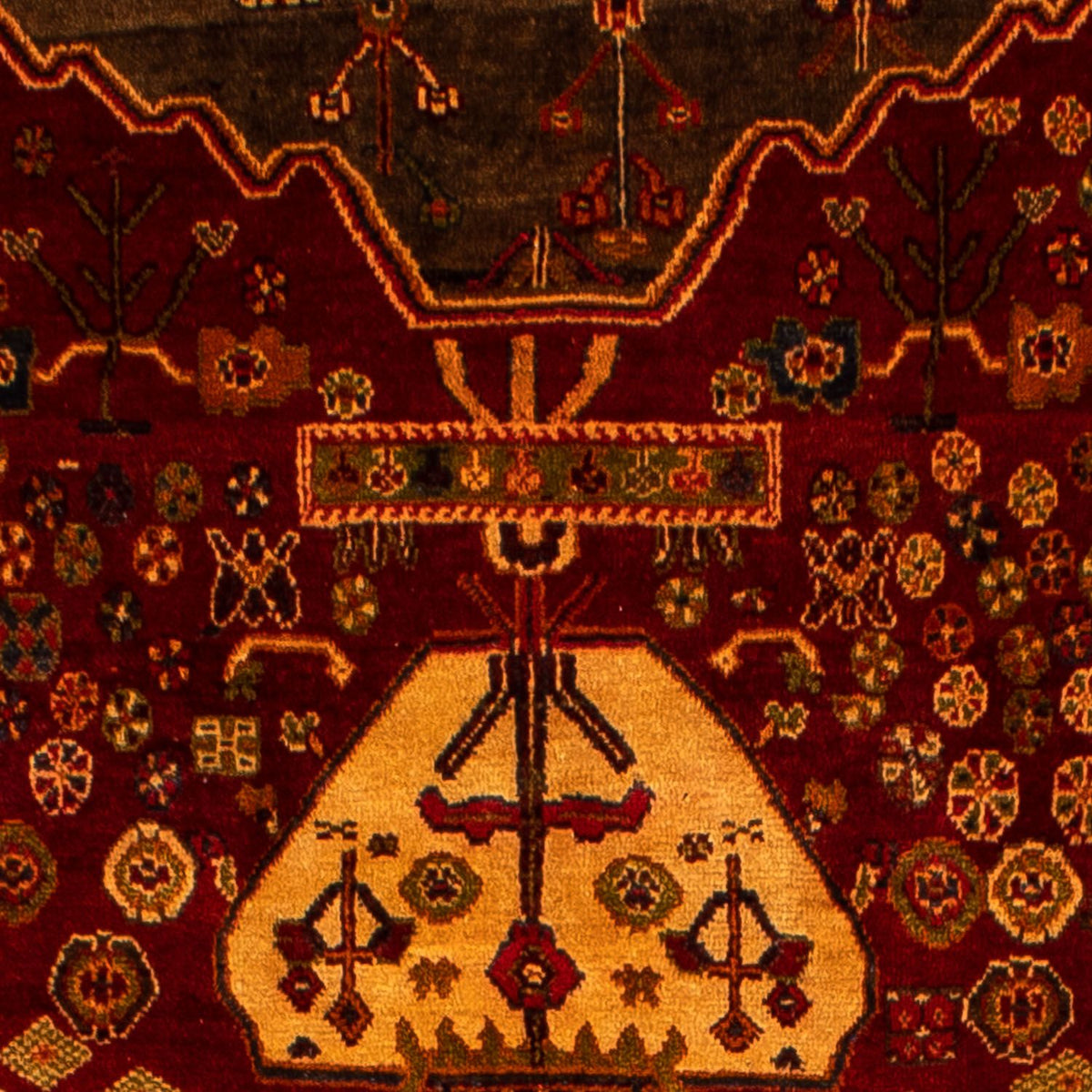 Perzisch Tapijt - Nomadisch - 290 x 204 cm - donkerrood