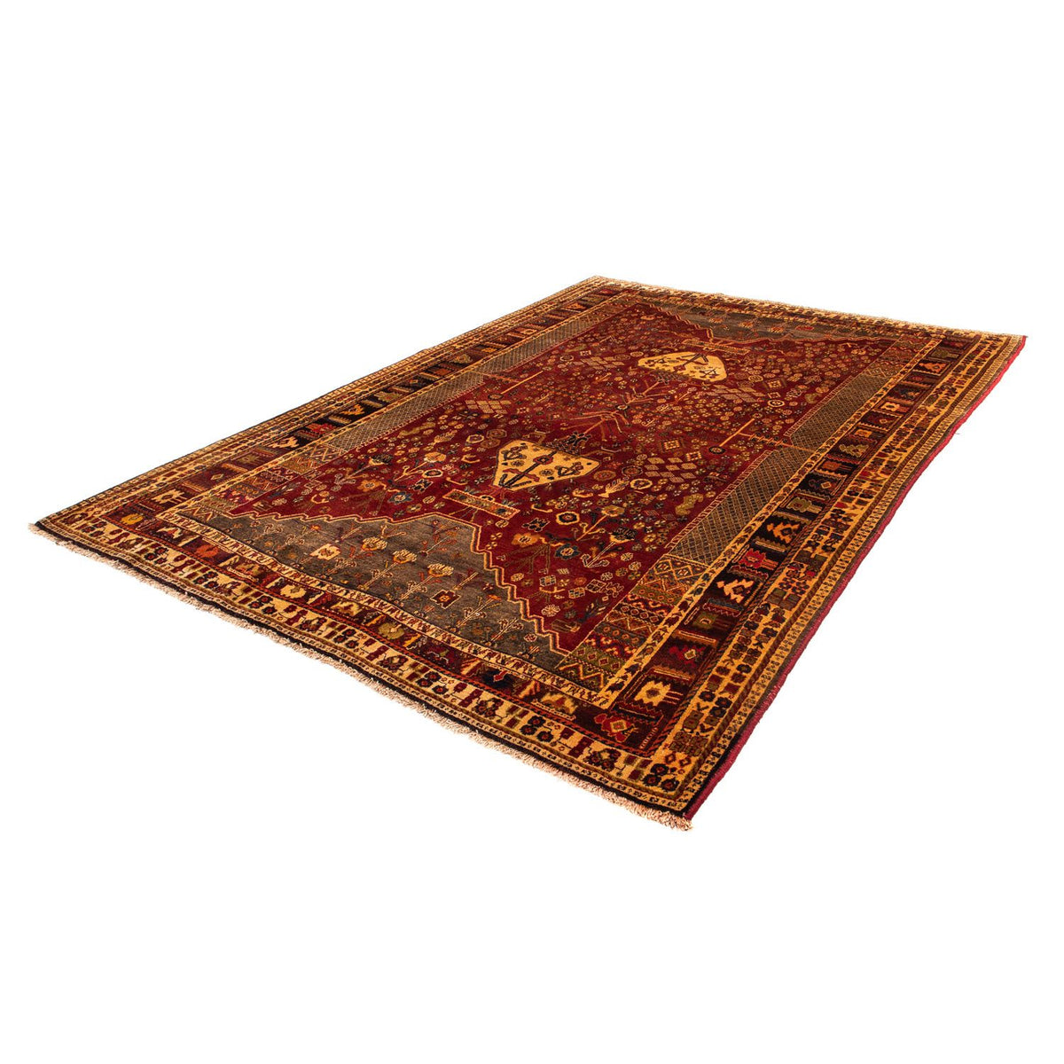 Perzisch Tapijt - Nomadisch - 290 x 204 cm - donkerrood