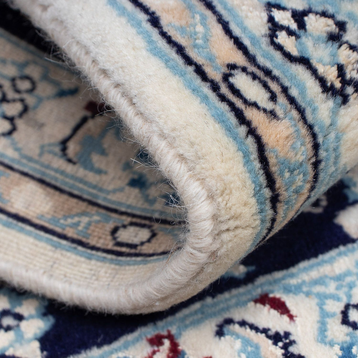 Perzisch tapijt - Nain - Koninklijk - 90 x 58 cm - donkerblauw