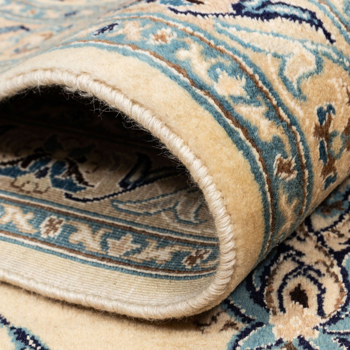 Perzisch tapijt - Nain - Koninklijk - 358 x 247 cm - donker beige