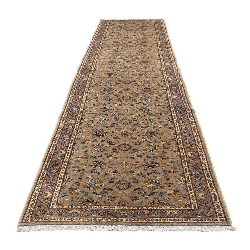 Loper Perzisch tapijt - Keshan - 503 x 104 cm - beige