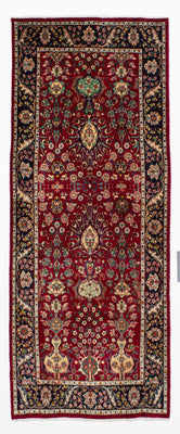 Loper Perzisch tapijt - Tabriz - 265 x 106 cm - donkerrood