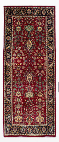 Loper Perzisch tapijt - Tabriz - 265 x 106 cm - donkerrood