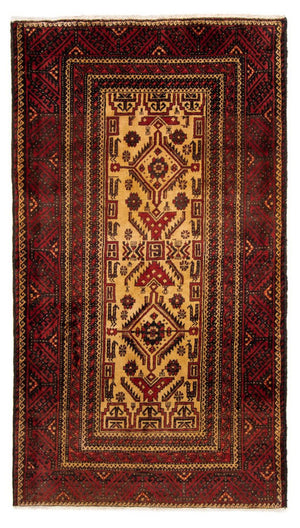Loper Baluch tapijt - 202 x 113 cm - rood