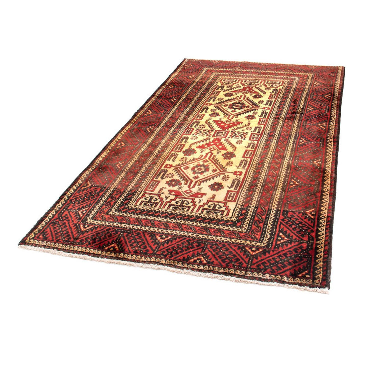 Loper Baluch tapijt - 202 x 113 cm - rood