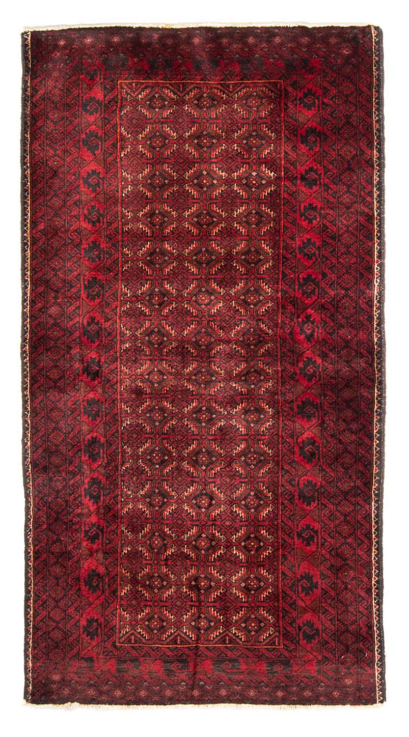 Loper Baluch tapijt - 216 x 107 cm - donkerrood