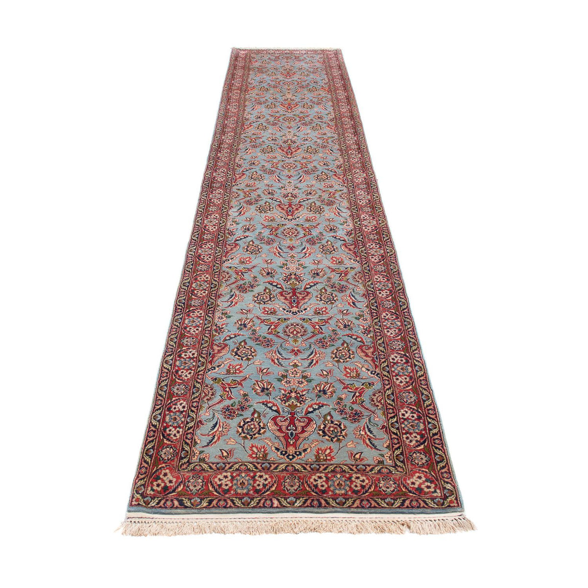 Loper Perzisch tapijt - Isfahan - Premium - 415 x 77 cm - veelkleurig
