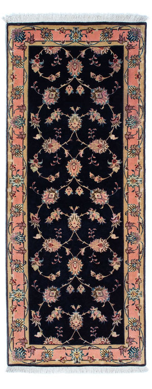 Loper Perzisch tapijt - Tabriz - Royal - 200 x 74 cm - donkerblauw