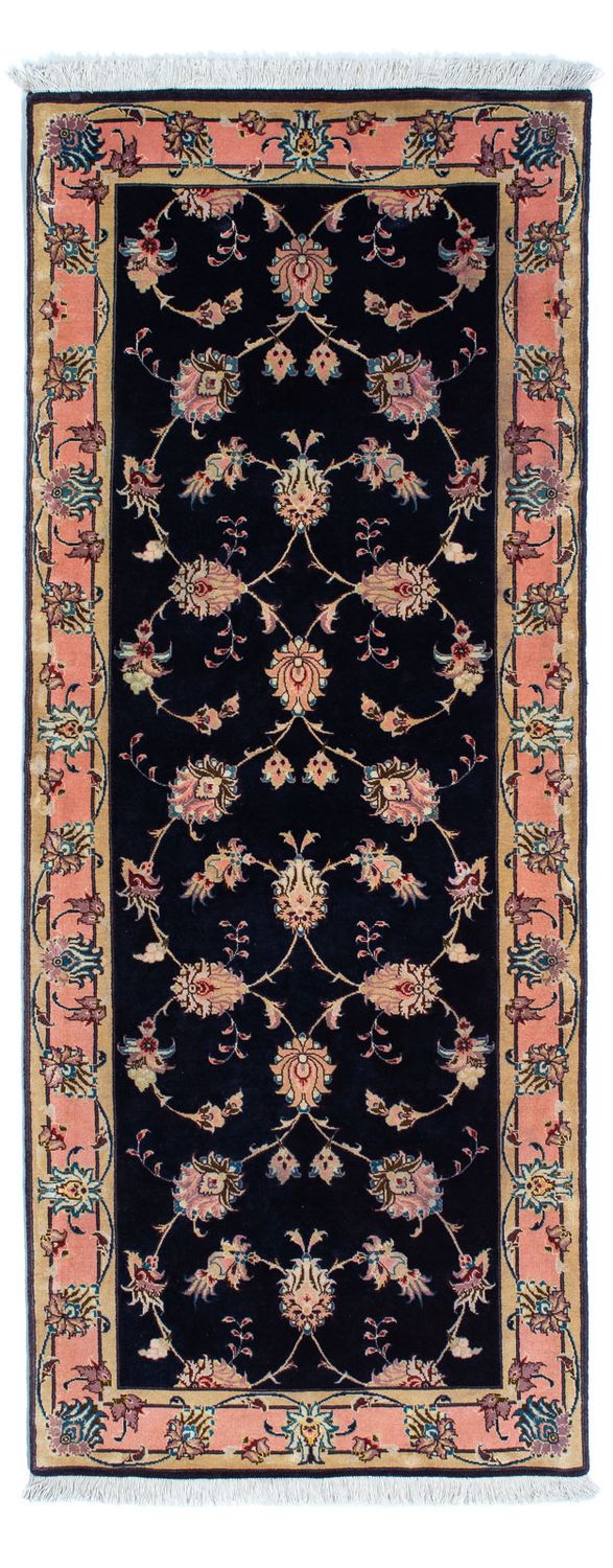 Loper Perzisch tapijt - Tabriz - Royal - 200 x 74 cm - donkerblauw