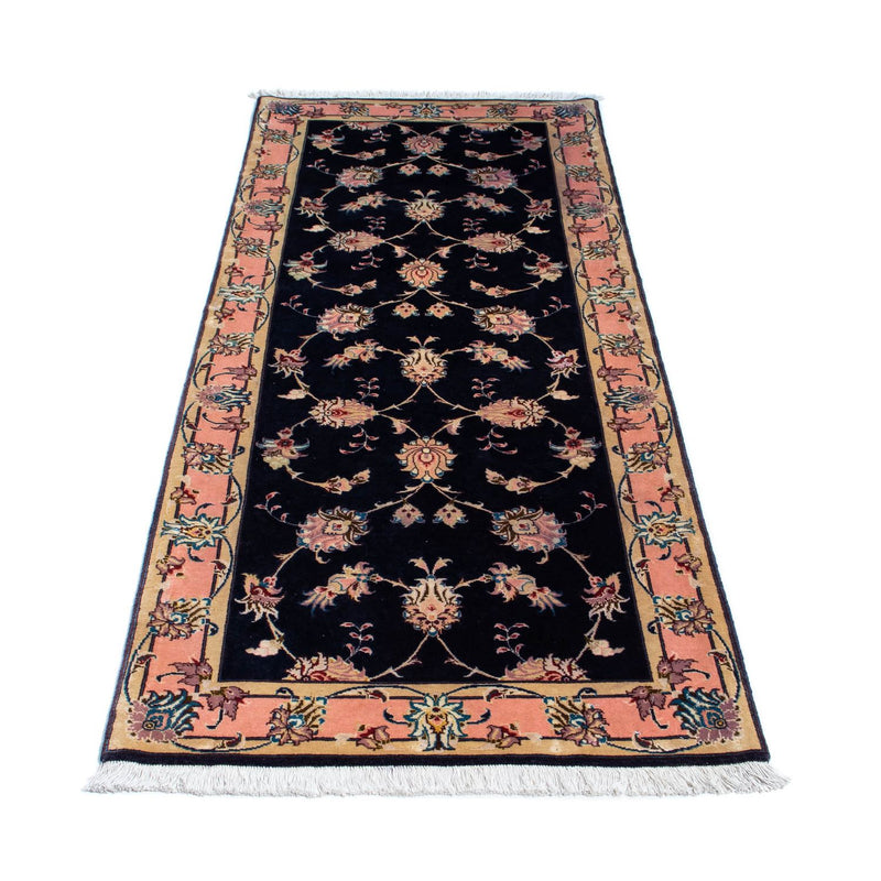 Loper Perzisch tapijt - Tabriz - Royal - 200 x 74 cm - donkerblauw
