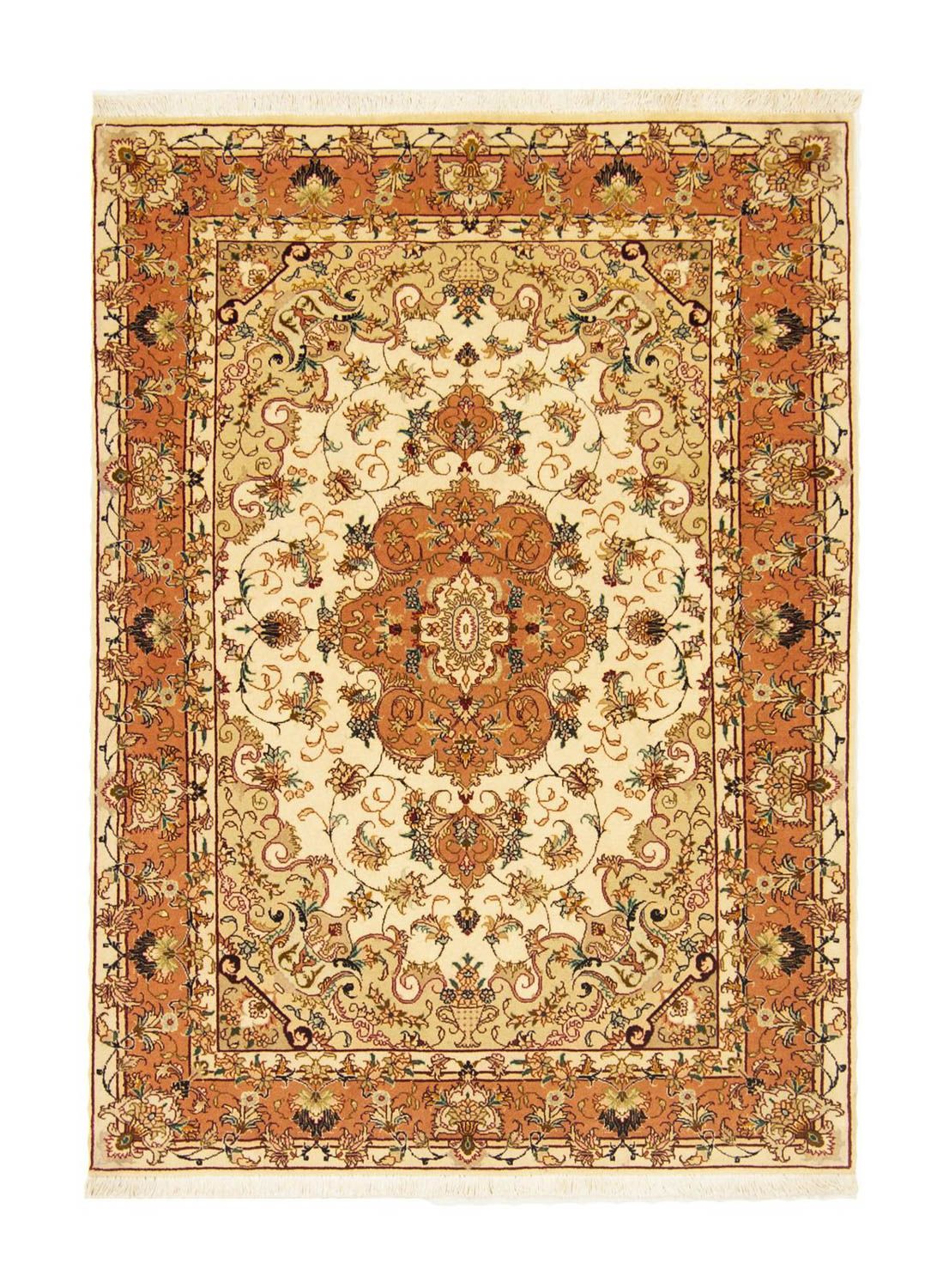 Perzisch tapijt - Tabriz - Royal - 143 x 103 cm - beige