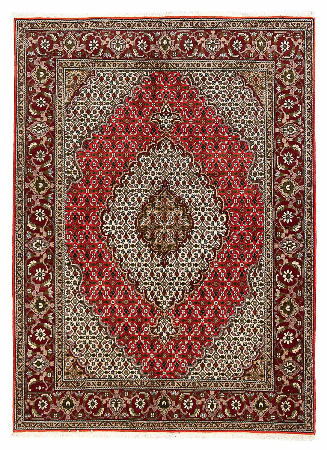 Perzisch tapijt - Tabriz - 198 x 148 cm - donkerrood