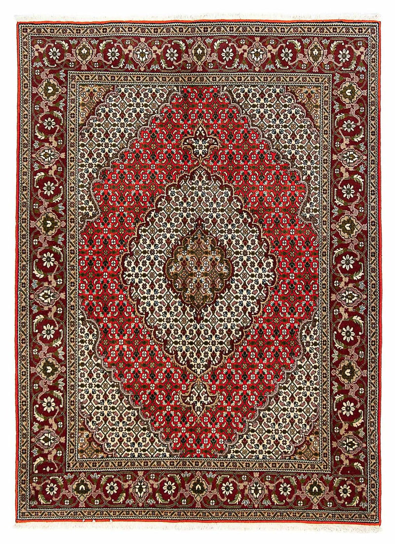 Perzisch tapijt - Tabriz - 198 x 148 cm - donkerrood