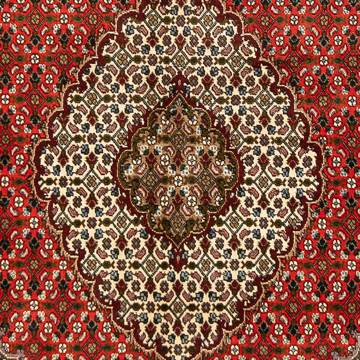 Perzisch tapijt - Tabriz - 198 x 148 cm - donkerrood