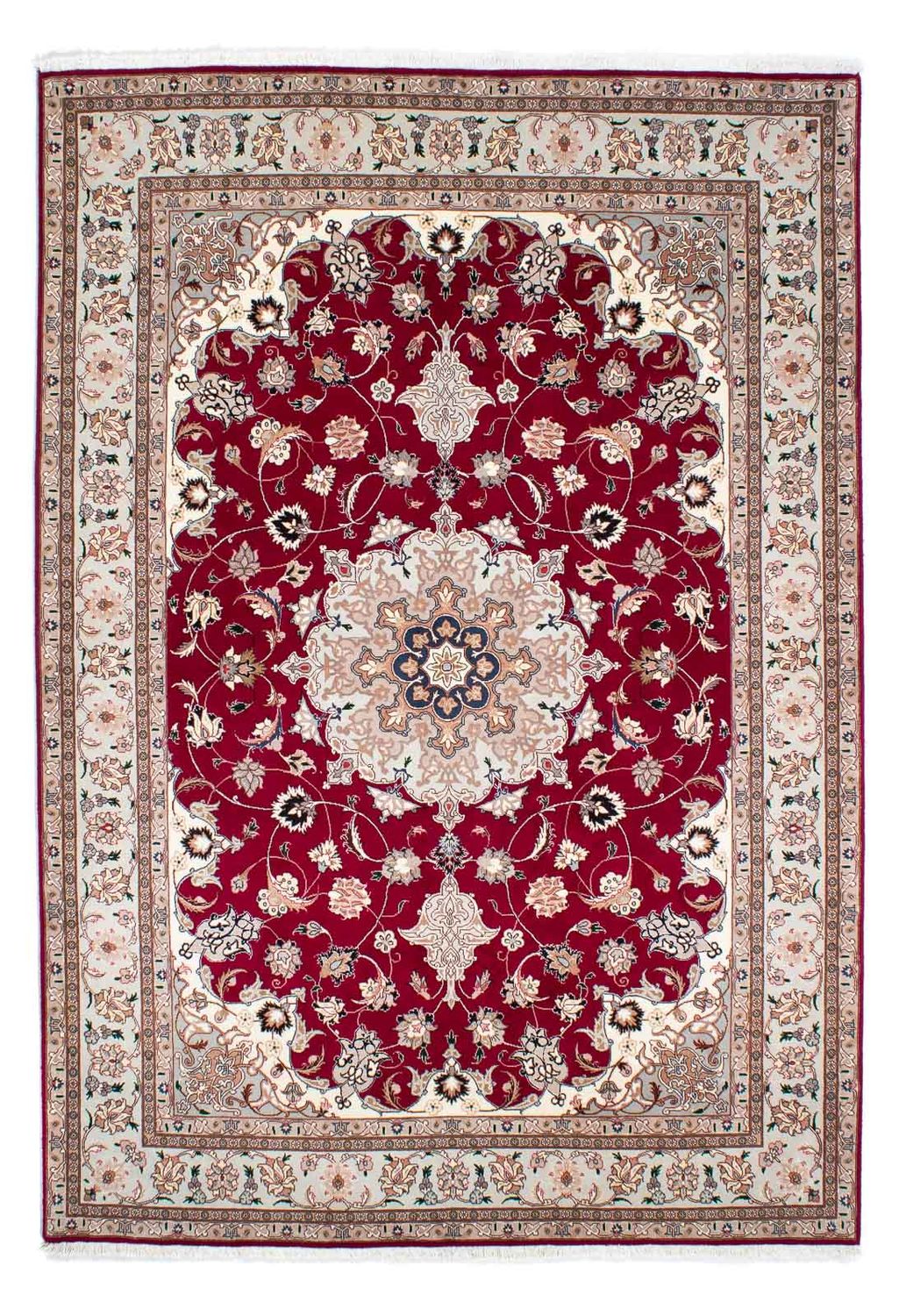Perzisch tapijt - Tabriz - Royal - 238 x 166 cm - donkerrood