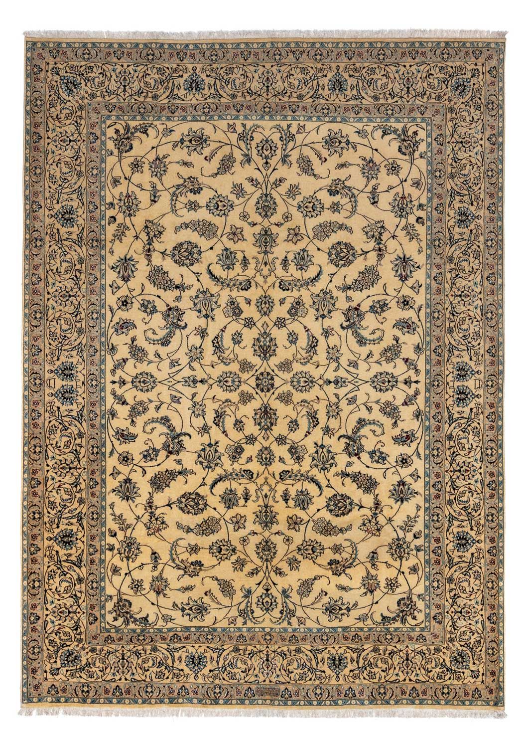 Perzisch tapijt - Nain - Koninklijk - 348 x 251 cm - beige