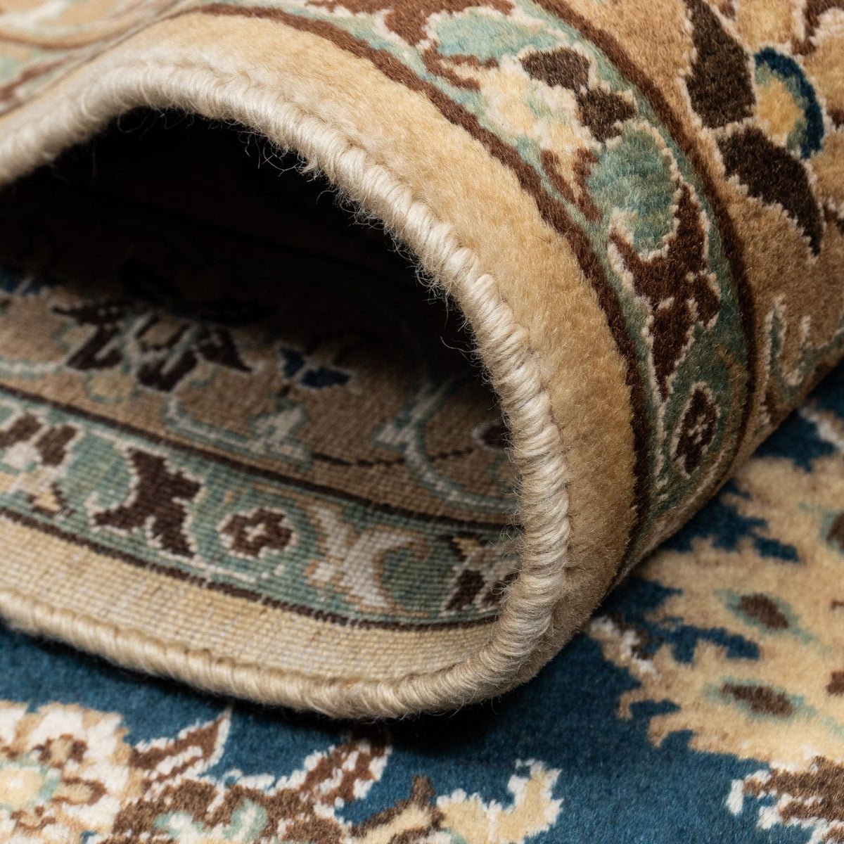 Perzisch tapijt - Nain - Koninklijk - 339 x 250 cm - donkerblauw