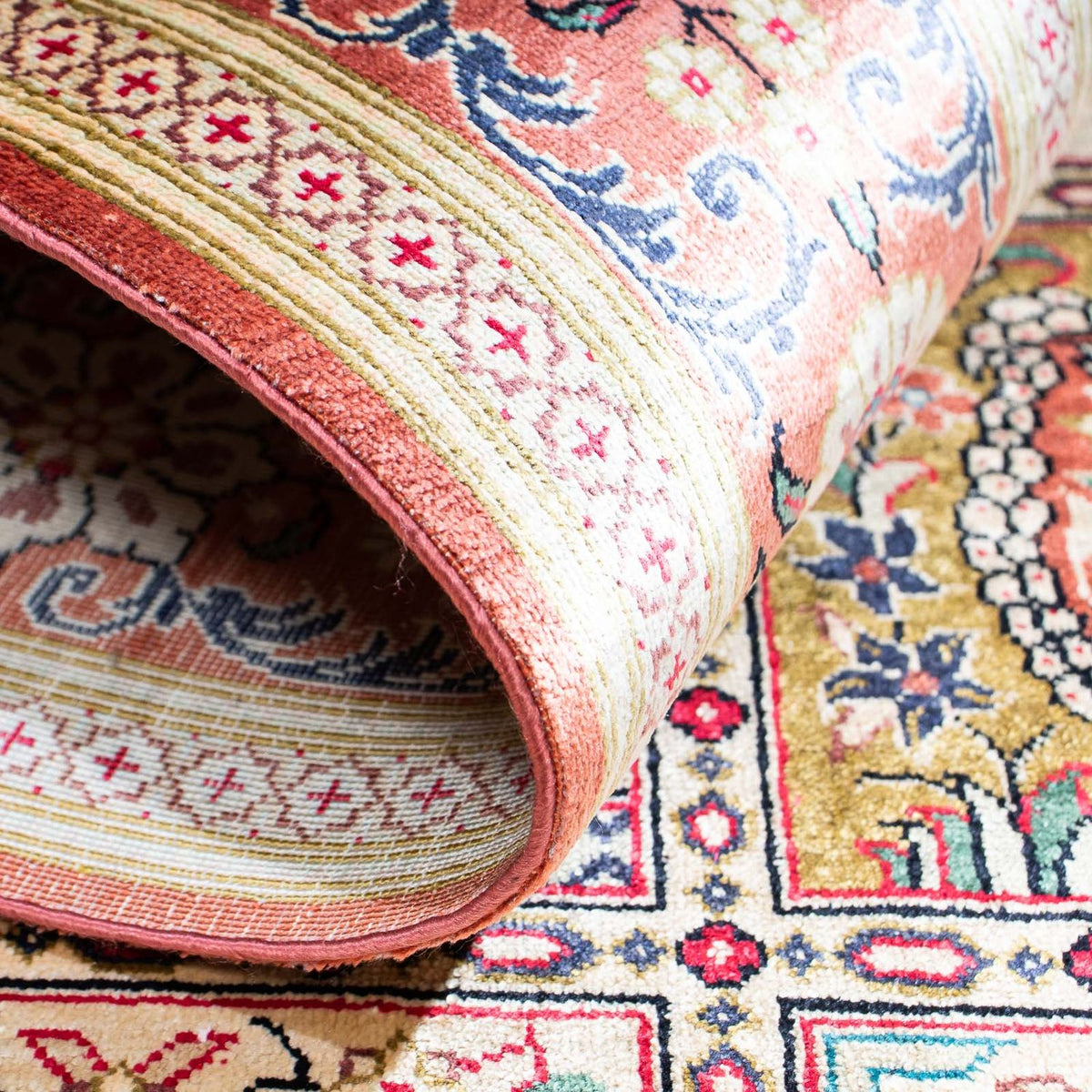 Perzisch tapijt - Ghom - 150 x 100 cm - veelkleurig