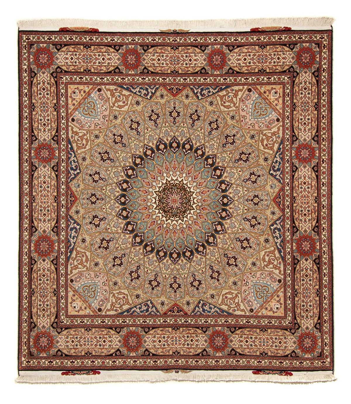 Perzisch tapijt - Tabriz - Royal vierkant  - 206 x 204 cm - veelkleurig