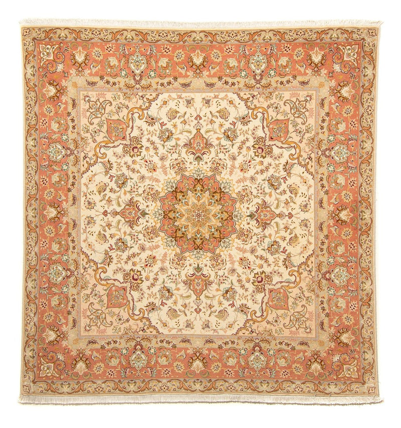 Perzisch tapijt - Tabriz - Royal vierkant  - 212 x 205 cm - beige