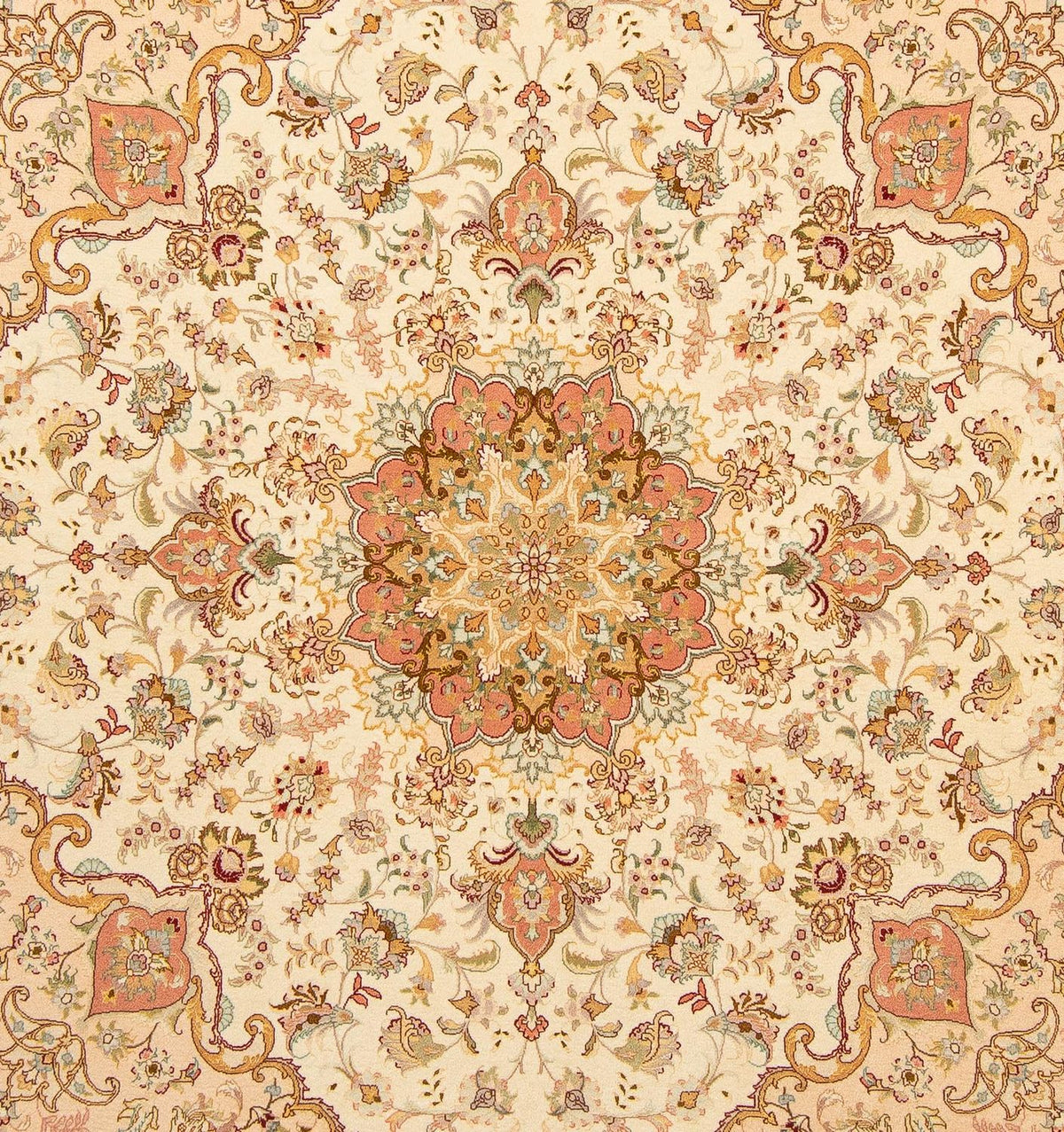 Perzisch tapijt - Tabriz - Royal vierkant  - 212 x 205 cm - beige