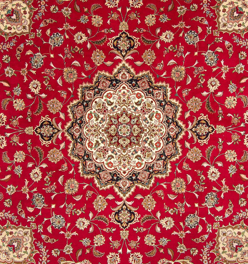 Perzisch tapijt - Tabriz - Royal vierkant  - 254 x 254 cm - rood
