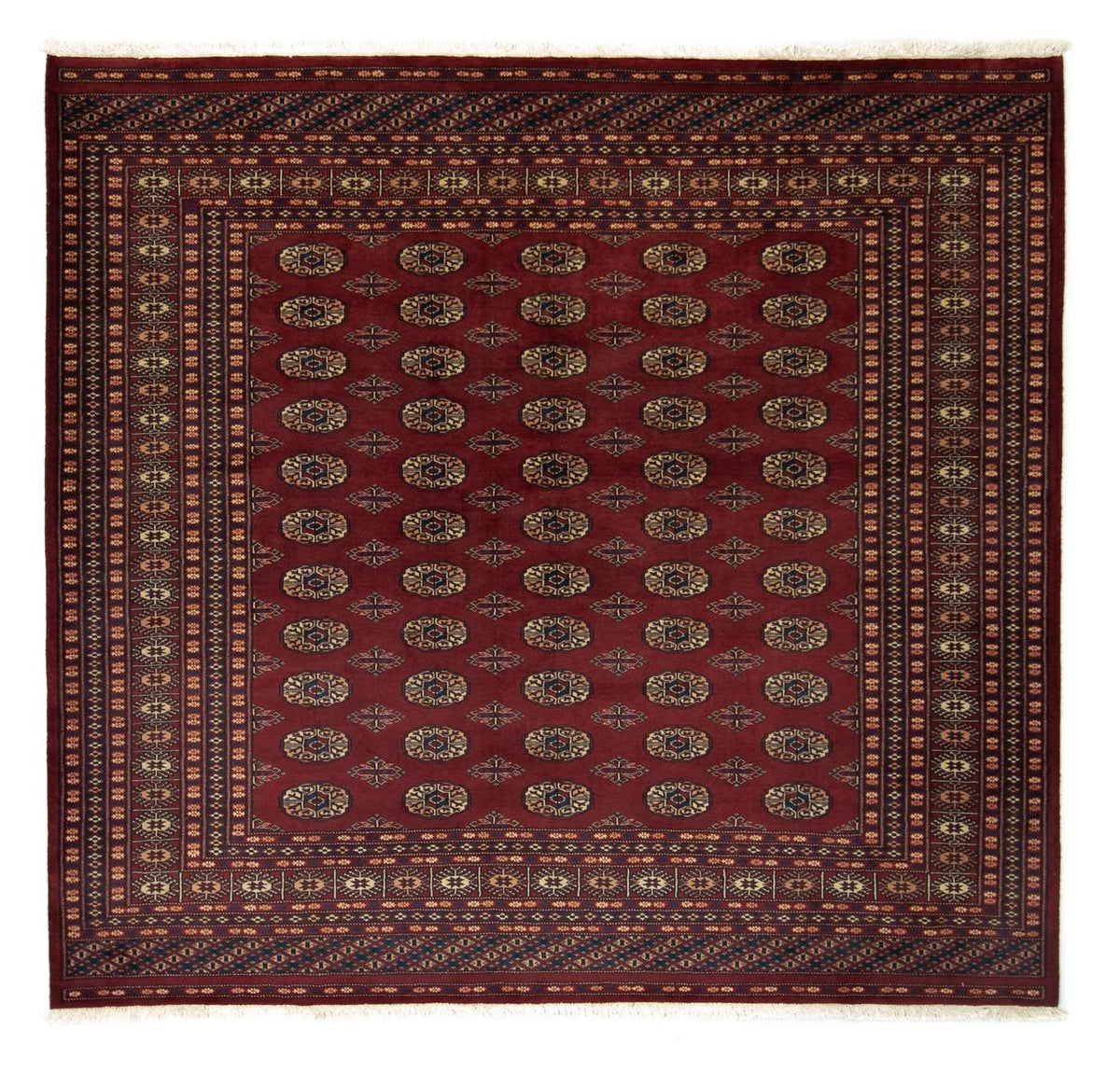 Afghaans tapijt - Bukhara vierkant  - 205 x 195 cm - rood