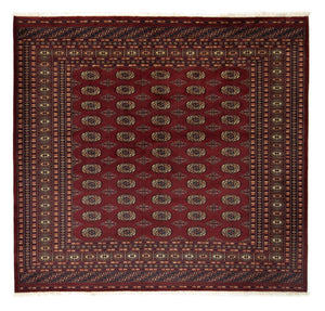 Afghaans tapijt - Bukhara vierkant  - 205 x 195 cm - rood