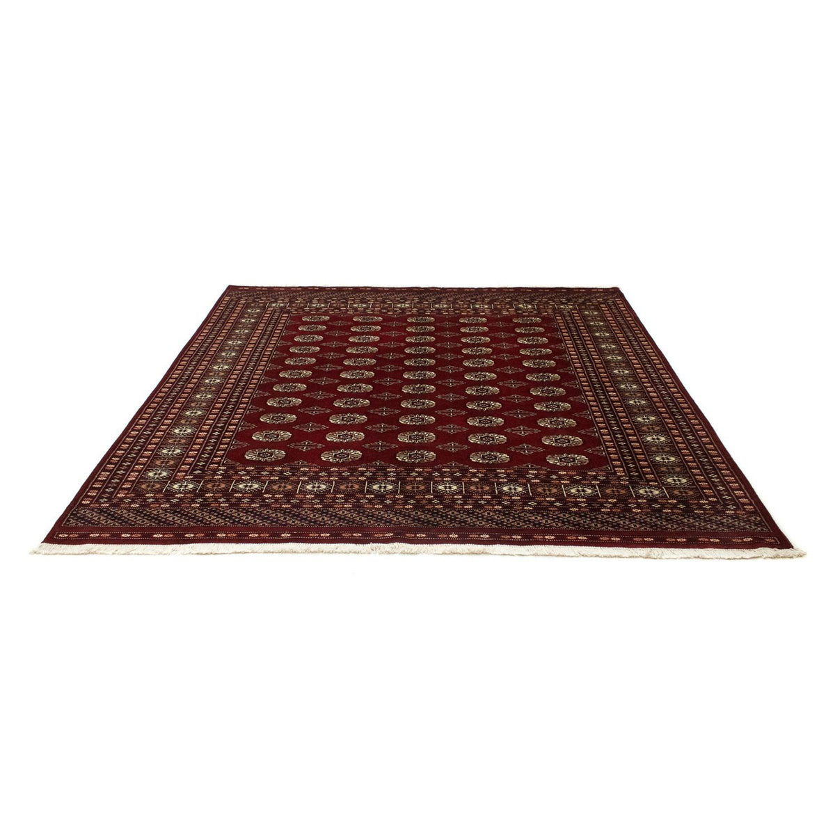 Afghaans tapijt - Bukhara vierkant  - 203 x 199 cm - rood