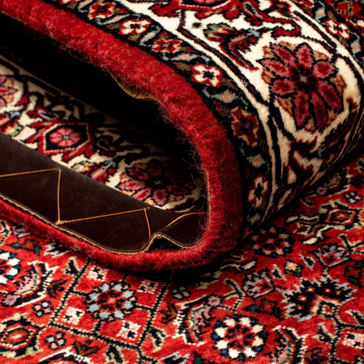 Loper Perzisch tapijt - Bijar - 296 x 82 cm - donkerrood