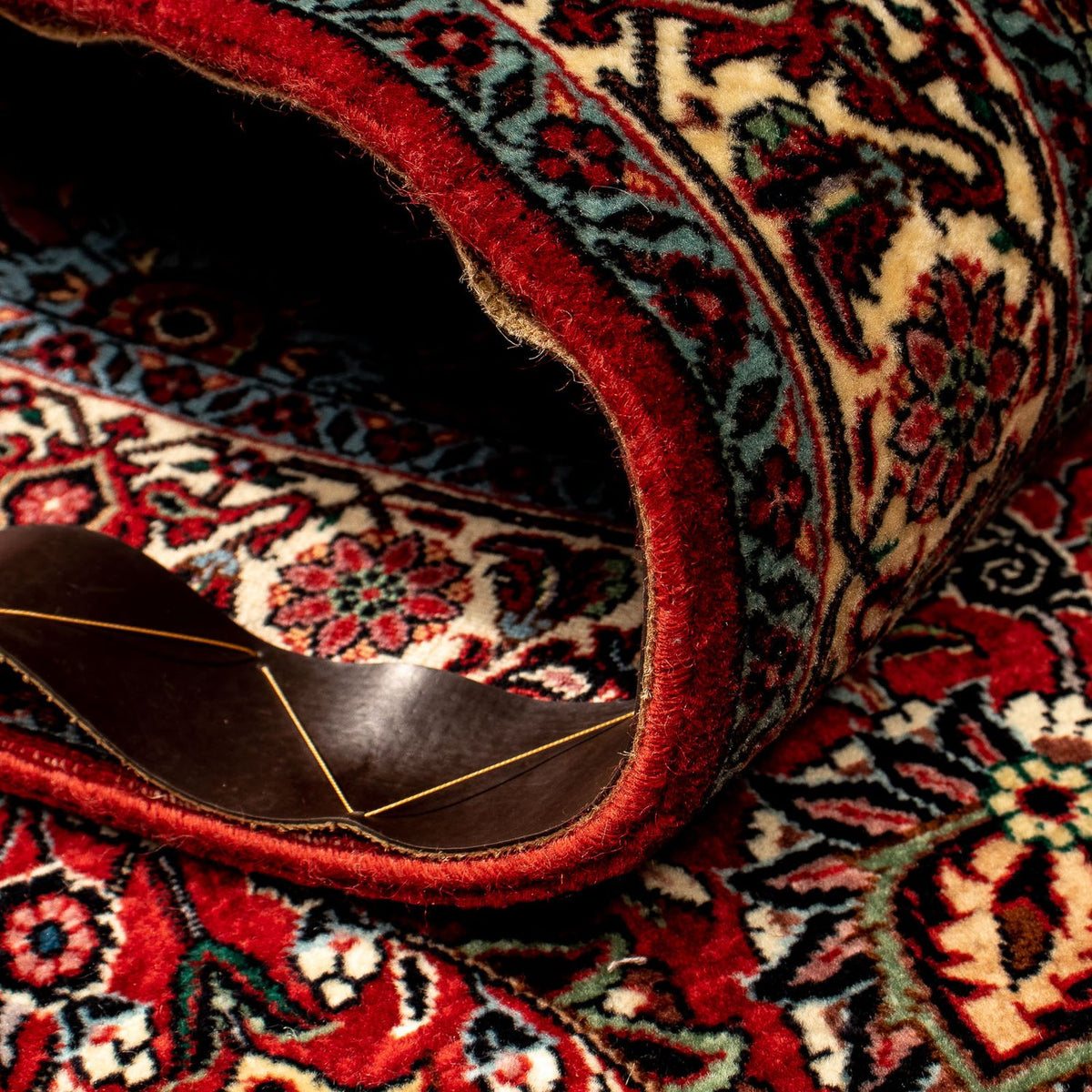 Loper Perzisch tapijt - Bijar - 298 x 83 cm - donkerrood