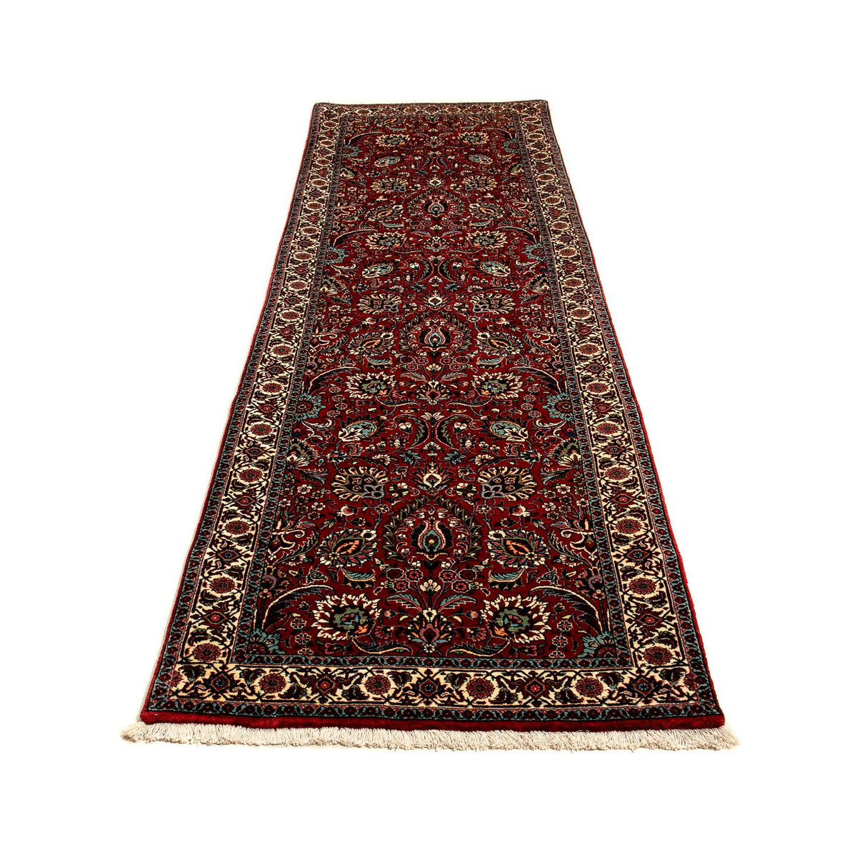 Loper Perzisch tapijt - Bijar - 298 x 83 cm - donkerrood