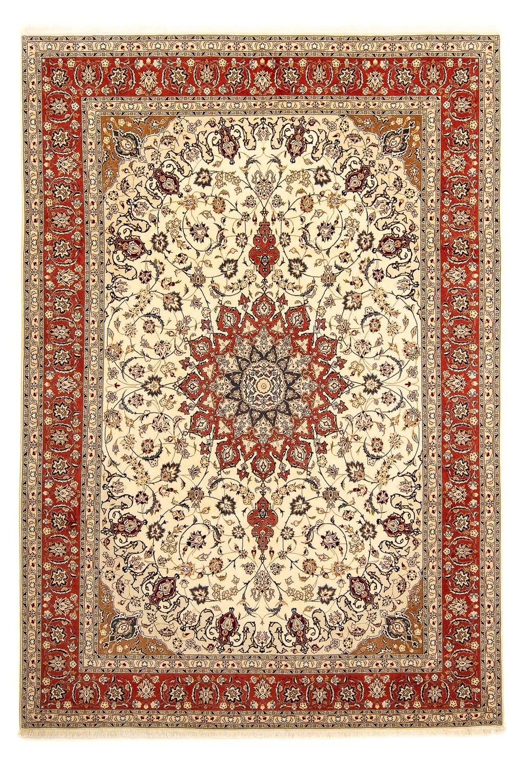 Perzisch tapijt - Tabriz - Royal - 349 x 252 cm - beige