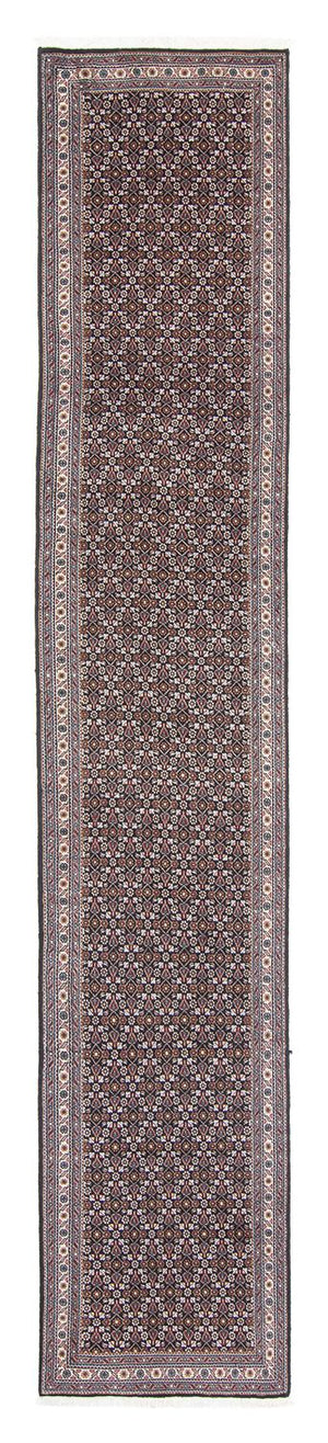 Loper Perzisch tapijt - Tabriz - 392 x 67 cm - grijs
