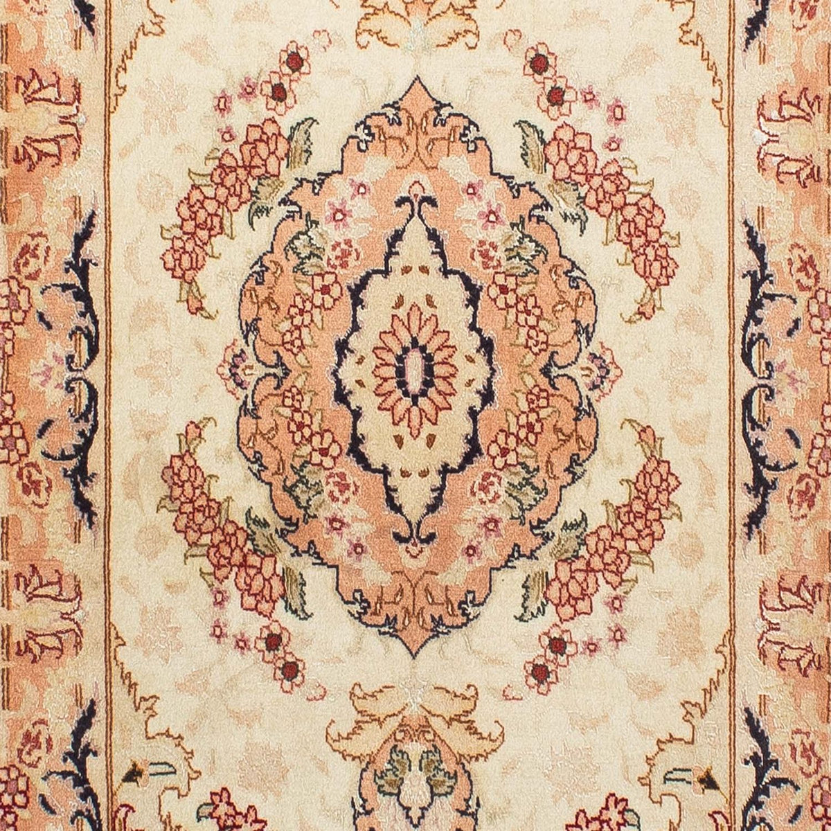 Loper Perzisch tapijt - Tabriz - Royal - 306 x 74 cm - beige