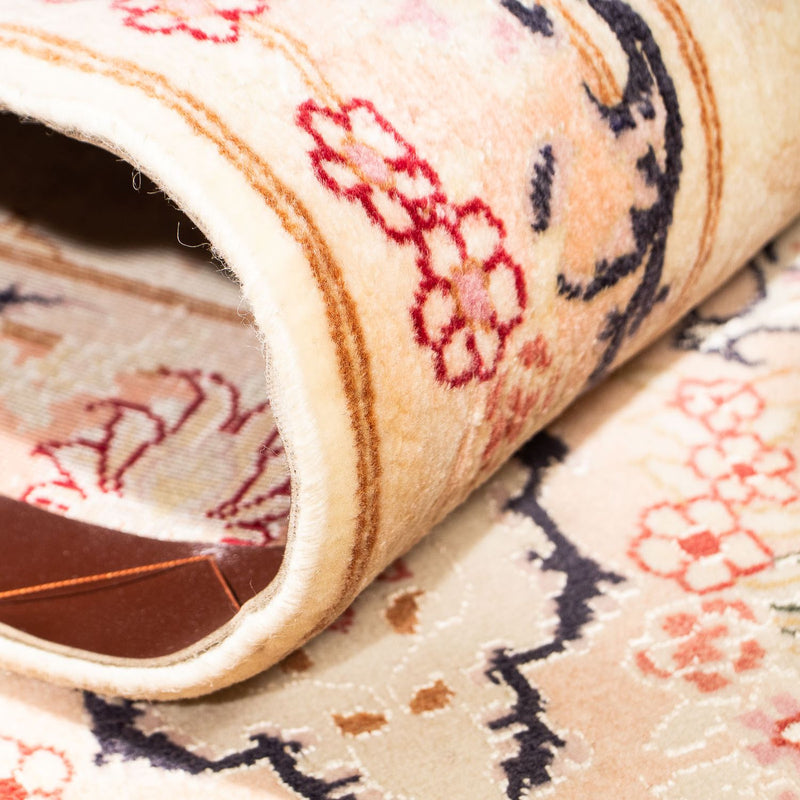 Loper Perzisch tapijt - Tabriz - Royal - 306 x 74 cm - beige