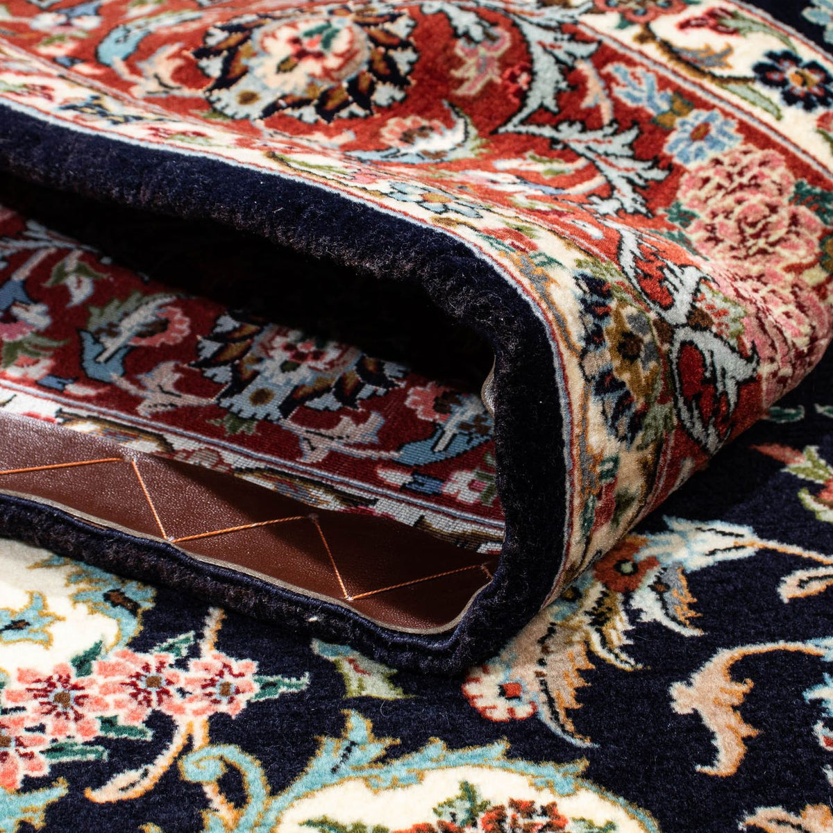 Perzisch tapijt - Ghom - 213 x 141 cm - donkerblauw