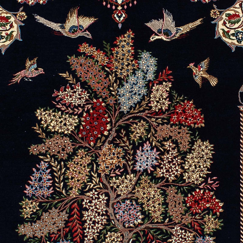 Perzisch tapijt - Ghom - 210 x 139 cm - donkerblauw