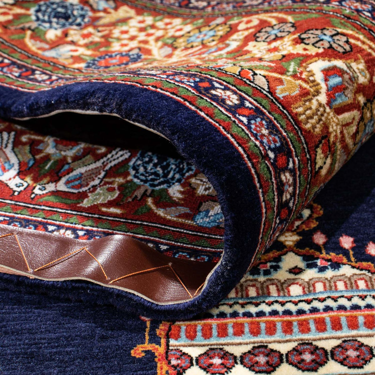 Perzisch tapijt - Ghom - 210 x 139 cm - donkerblauw