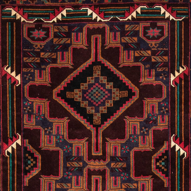 Loper Baluch tapijt - 206 x 108 cm - bruin