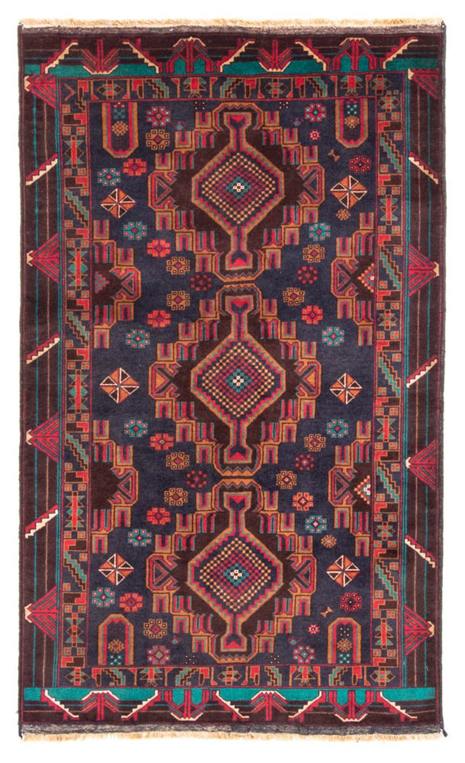Loper Baluch tapijt - 194 x 108 cm - donkerrood