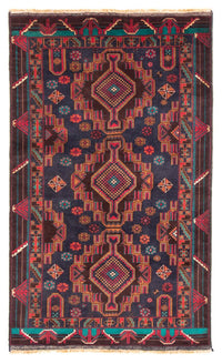 Loper Baluch tapijt - 194 x 108 cm - donkerrood
