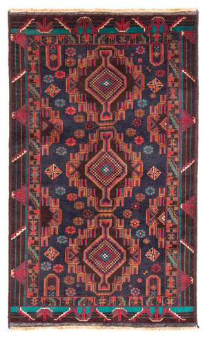 Loper Baluch tapijt - 194 x 108 cm - donkerrood