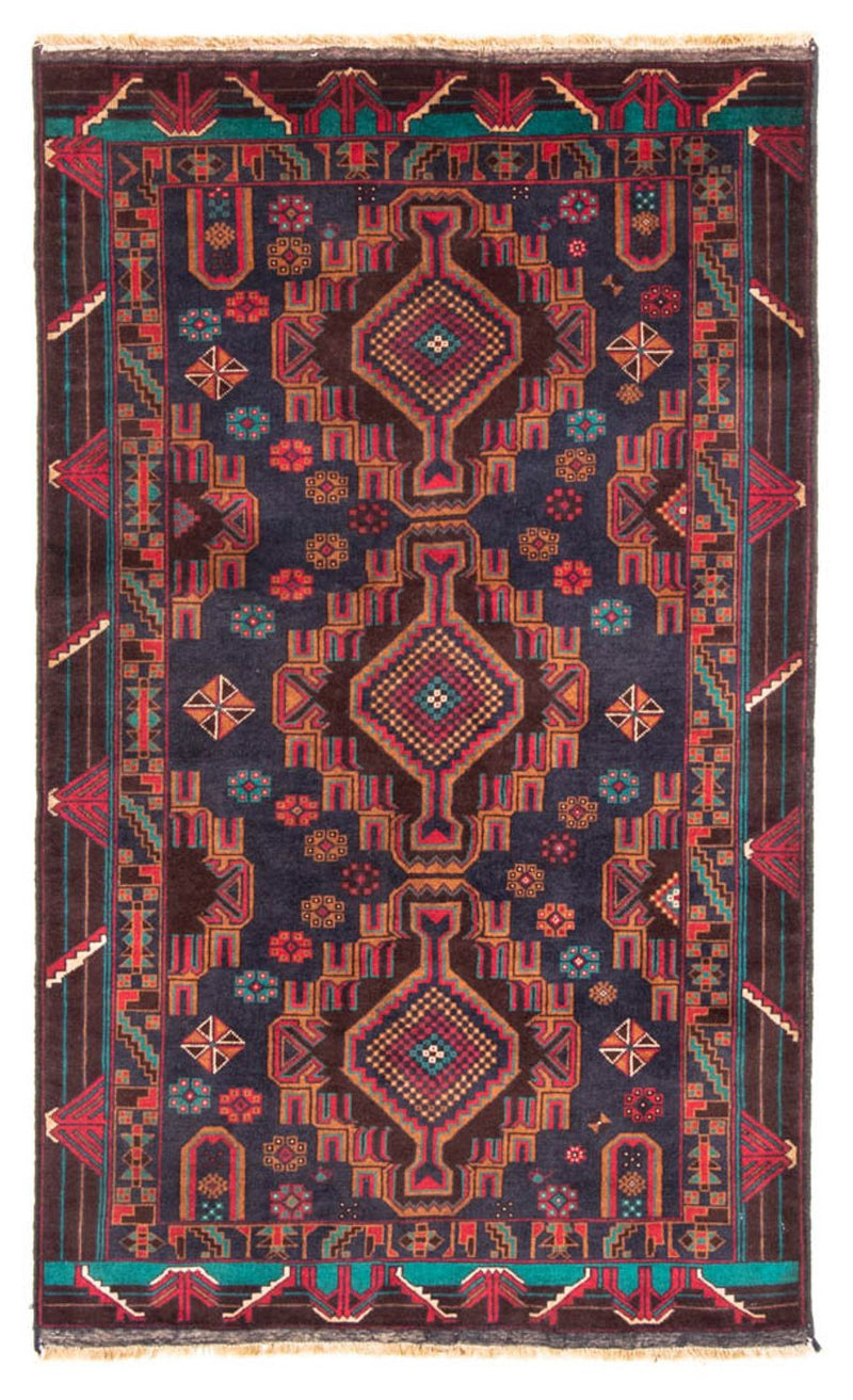 Loper Baluch tapijt - 194 x 108 cm - donkerrood