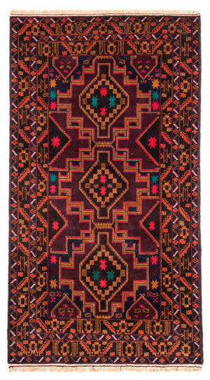 Loper Baluch tapijt - 193 x 106 cm - donkerblauw