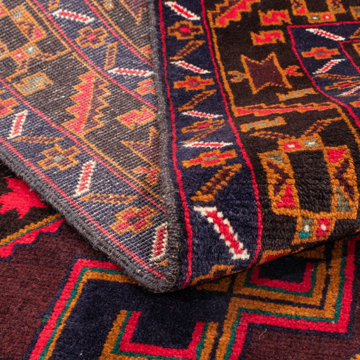 Loper Baluch tapijt - 193 x 106 cm - donkerblauw