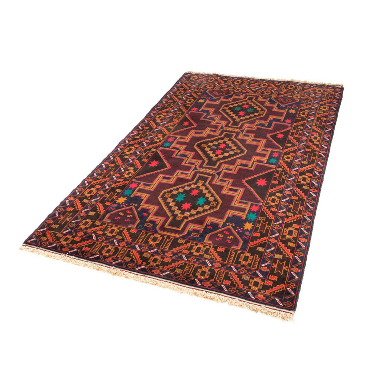 Loper Baluch tapijt - 193 x 106 cm - donkerblauw